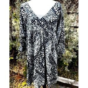 Ralph Lauren Women's Blue Floral Cottagecore Babydoll Boho Cotton Dress Size Med